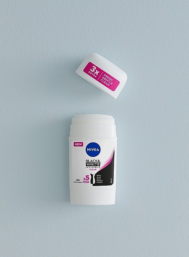 Nivea deodorant stick invisible protection white and black2× 50 ml - Image 4