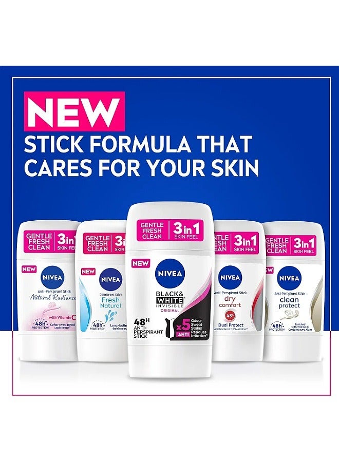 Nivea deodorant stick invisible protection white and black2× 50 ml - Image 5