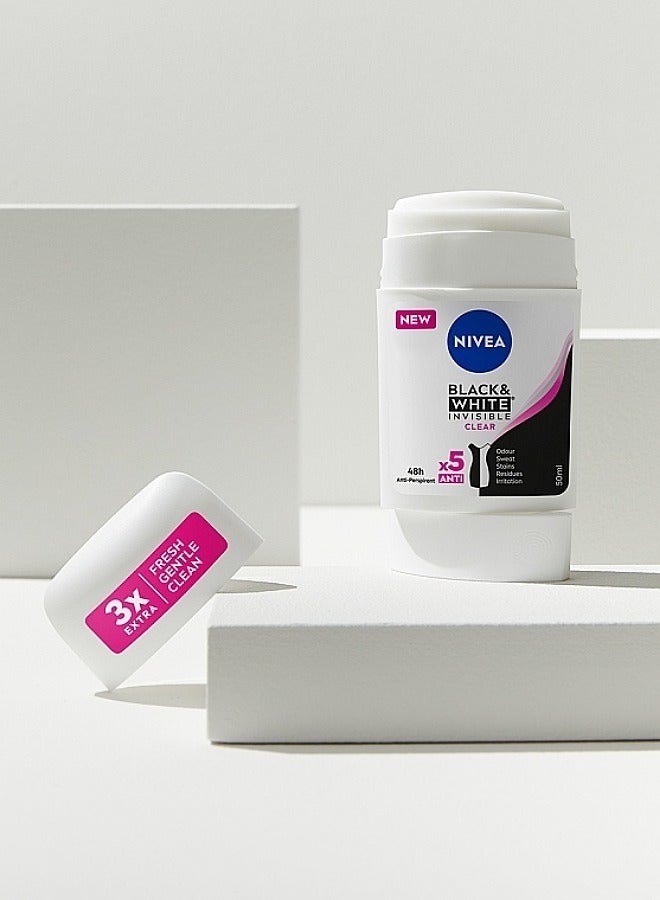 Nivea deodorant stick invisible protection white and black2× 50 ml - Image 2