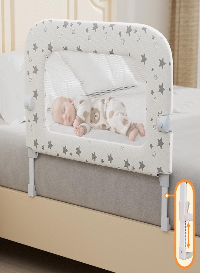 Deeteck Bed Rail for Toddlers, 32" Foldable Bed Rail for Baby, Adjustable Height - Image 1