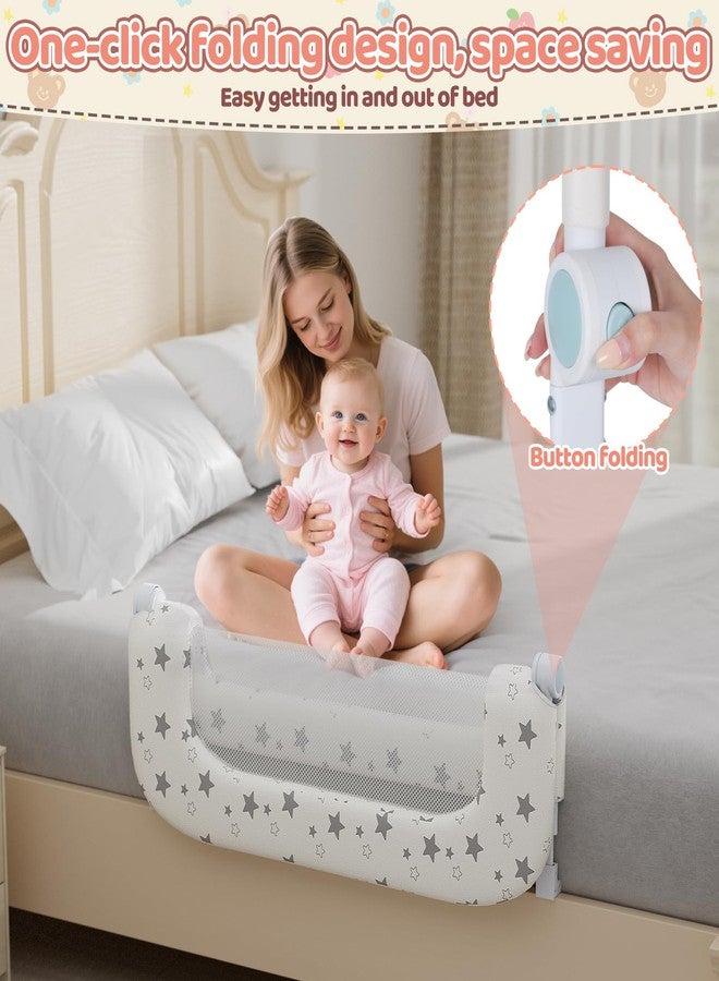 Deeteck Bed Rail for Toddlers, 32" Foldable Bed Rail for Baby, Adjustable Height - Image 3
