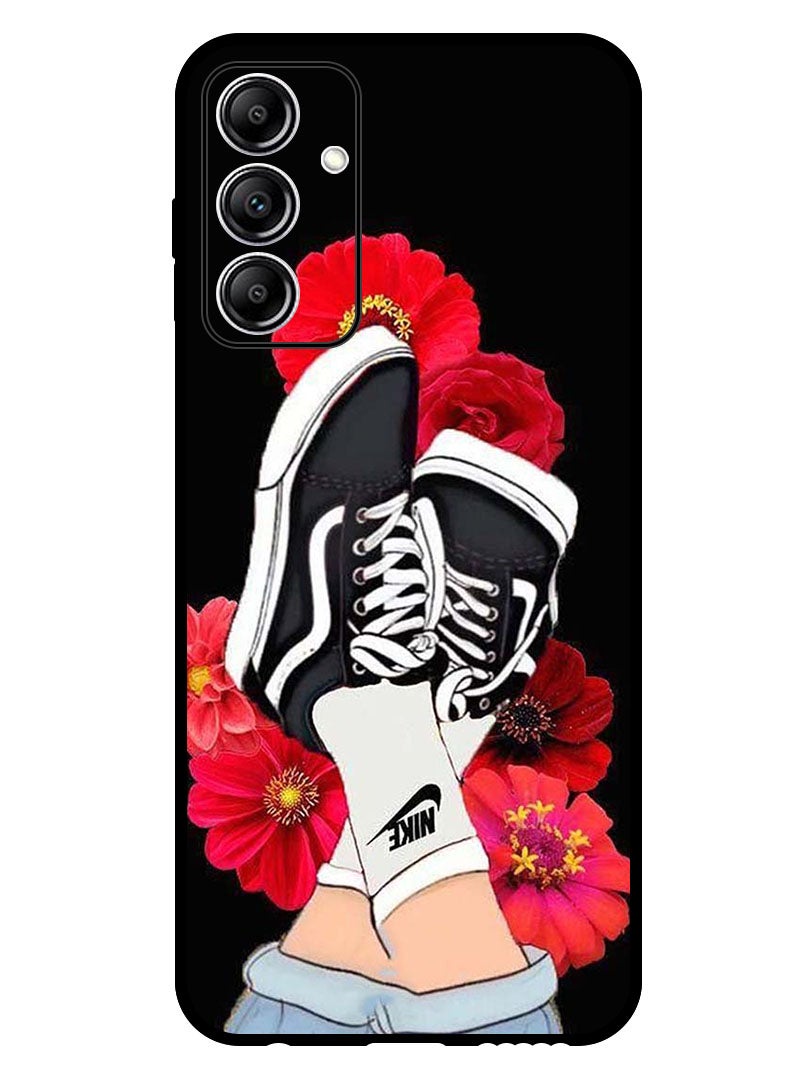 Theodor Protective Case Anti Scratch Shock Proof Bumper Cover For Samsung Galaxy A15 5G Feet & Red Flower - Image 1