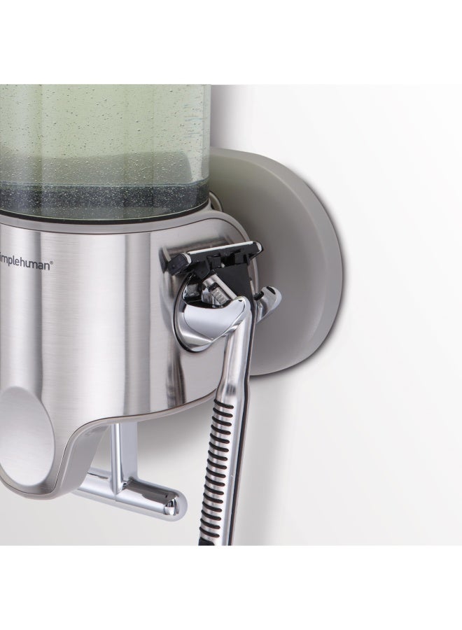 simplehuman Bt1029 444مل موزع صابون ثلاثي الجدار مثبت على الحائط مضخة للصابون والشامبو والبلسم وجل الاستحمام مناسب للحمام سهل التركيب مقاوم للصدأ من الفولاذ المقاوم للصدأ المصقول - Image 3