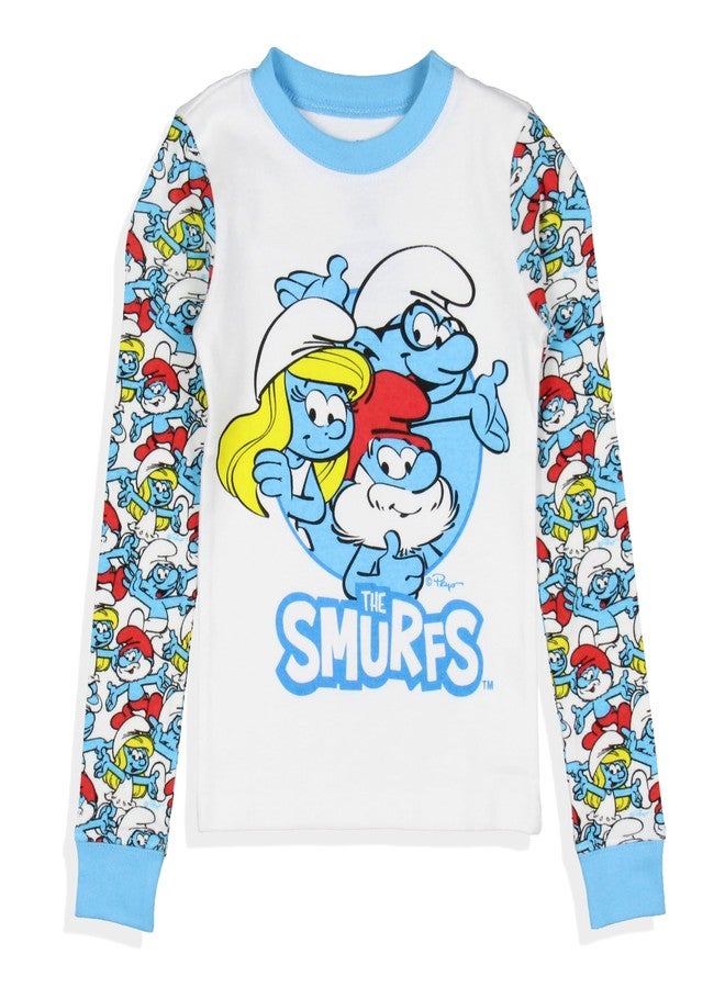 INTIMO مجموعة بيجامة طويلة الأكمام من سمورف للأطفال (6) - سمورفيت، بابا سمورف، سمورف ذكي - Image 4