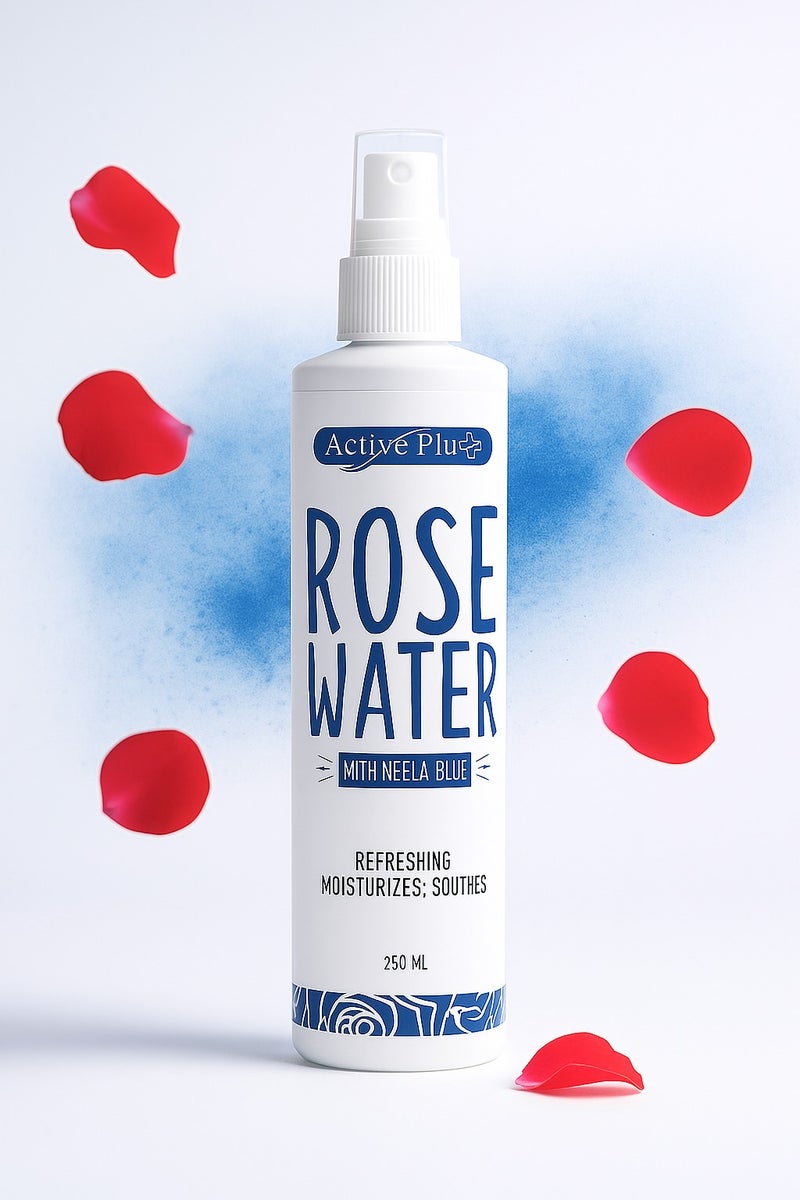 Active Plus Rose Water with Neela Blue – Hydrating & Soothing Toner – 250ml