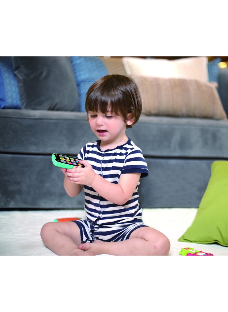 Hola My First Smartphone - Interactive Baby Phone Toy with Fun Sound Effects, Flashing Lights, 8 Melodies, Number Learning, and Durable Design for Toddlers Blue 12M+ - Image 2