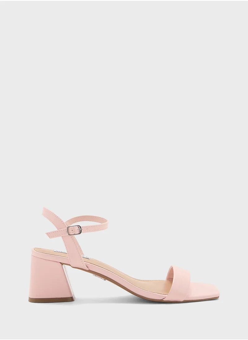 STEVE MADDEN Birdiee Ankle Strap Mid Heel Sandals
