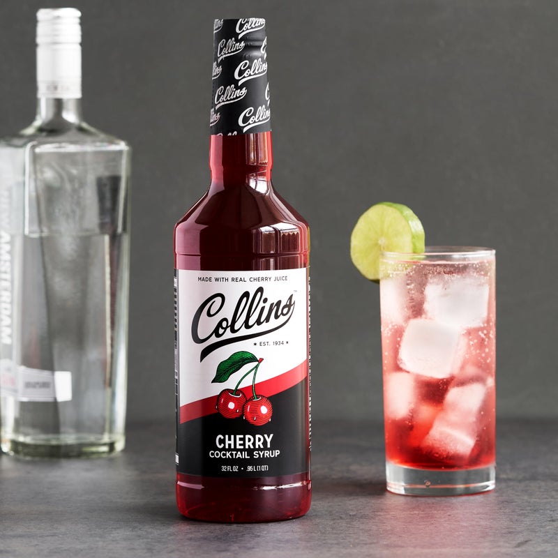 Collins Chicago Collins Cherry Syrup with Real Sugar, Maraschino Drink Flavoring Syrups for Cocktails, Dirty Soda, Smoothie, Lemonade, Cocktail Mixers, 32 oz Set of 1 - Image 5