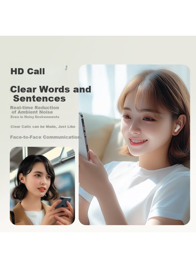 Aigo Tws Wireless Bluetooth Earbuds Half In-ear Fashion Short Handle With Battery Display Long Battery Life High Definition Sound Quality Tq15 Black - Image 2