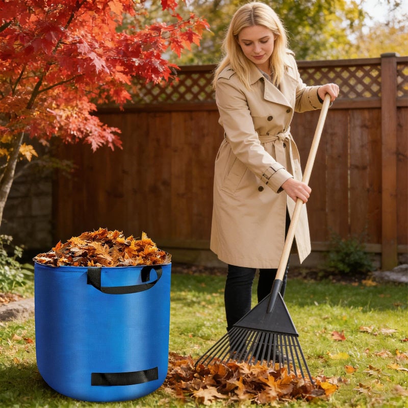 Large Yard Trash Bags 45x45x38cm With Handles For Lawn Leaf Debris Garden Cleaning - Image 3