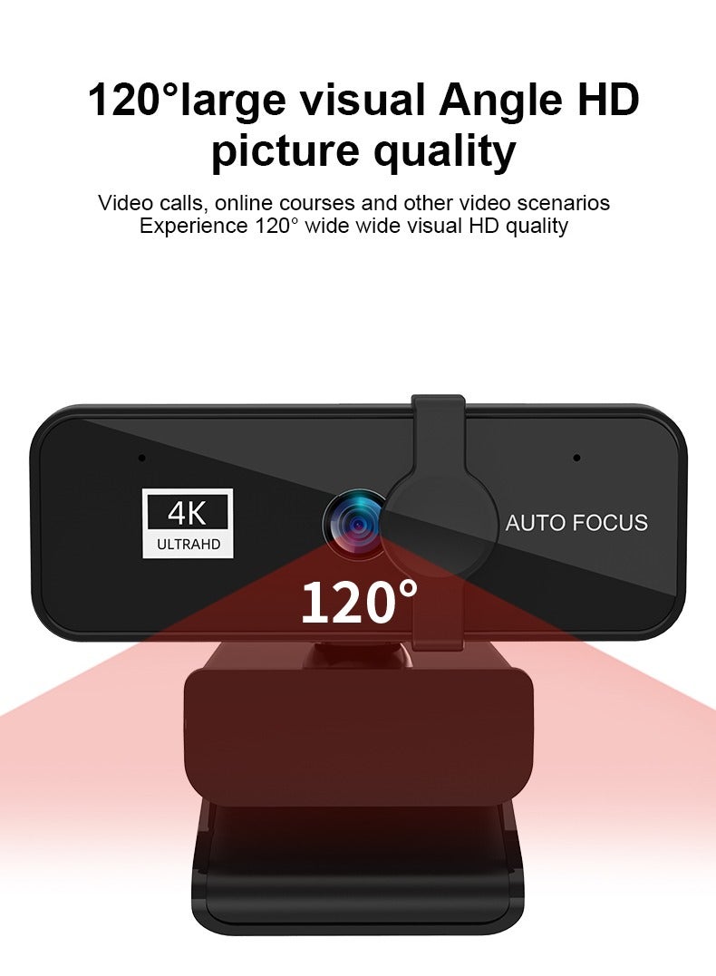 Webcam 4K, Zoomable Webcam with Microphone and Remote, Equipped with Sony Sensor, 9X Digital Zoom, Noise-Canceling Mics, Auto-Focus Computer Camera for PC/Mac/Laptop/Zoom/Teams/OBS/Google - Image 4