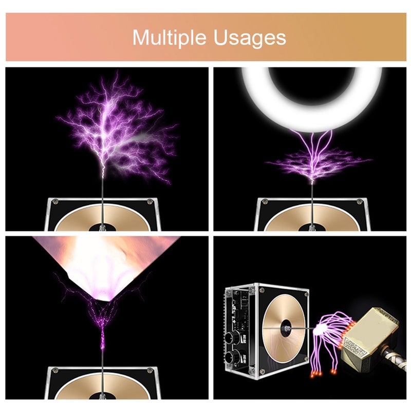 Music Module Coil Artificial Electricity Maker Scientific Experiment Tool Music Playback Tangible Arc Lighting Effect (UK Plug) - Image 5