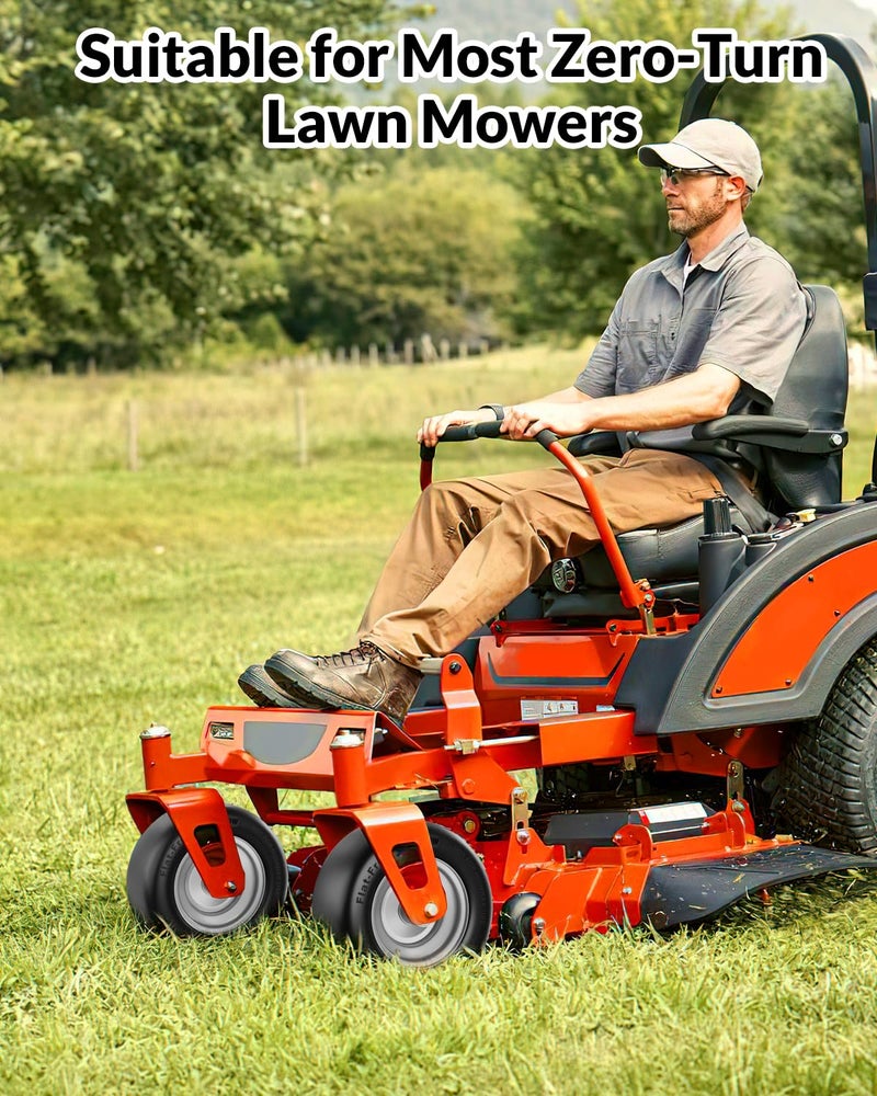 RONPOW 11x6.00-5 Flat Free Lawn Mower Tire and Wheel, 11x6x5 Solid Front Tires for Zero Turn Mower, 400Lbs Load, 3/4", 5/8" and 1/2" Bearings, 5.31"-7.71" Hub for Residential Commercial, 2Pack Gray - Image 3