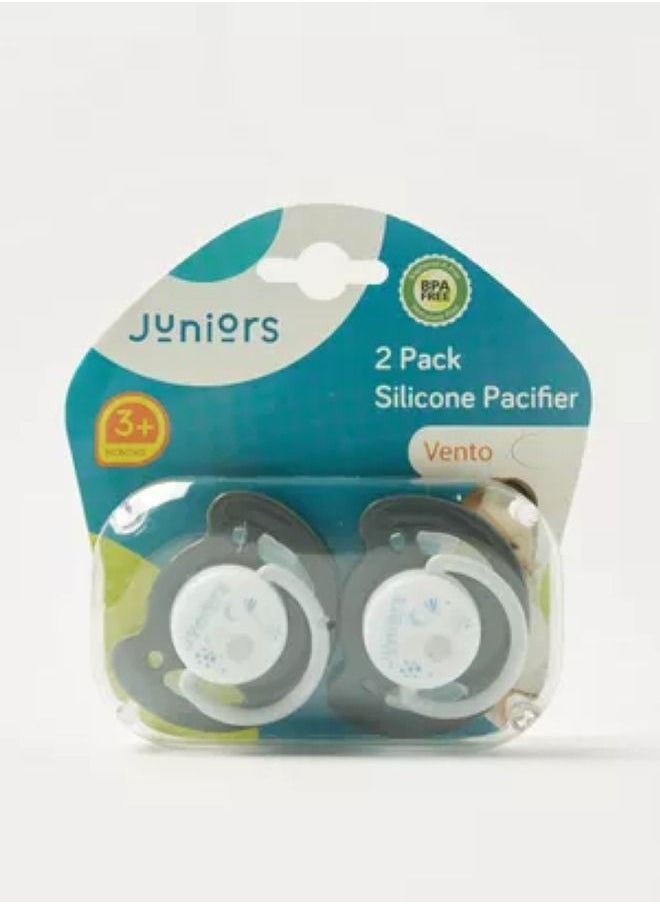 JUNIORS 2-Piece Space Print Silicone Soother Set 3M +  - Image 1