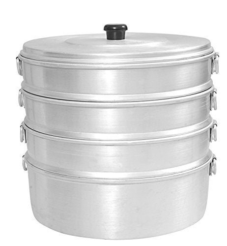 T TABAKH Tabakh Aluminum Momos Steamer, 11" - Image 1