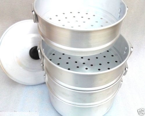 T TABAKH Tabakh Aluminum Momos Steamer, 11" - Image 2