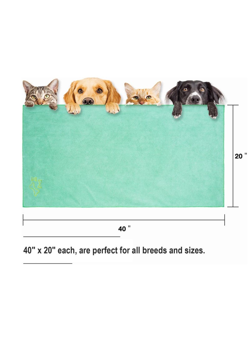 3Pcs Microfiber Dog Towel Large Pet Bath Towels Bathing Supplies Beach Accessories Quick Fast Drying Super Absorbent Lightweight Cat and Puppy Shower Essentials for Muddy Paw  - Image 5