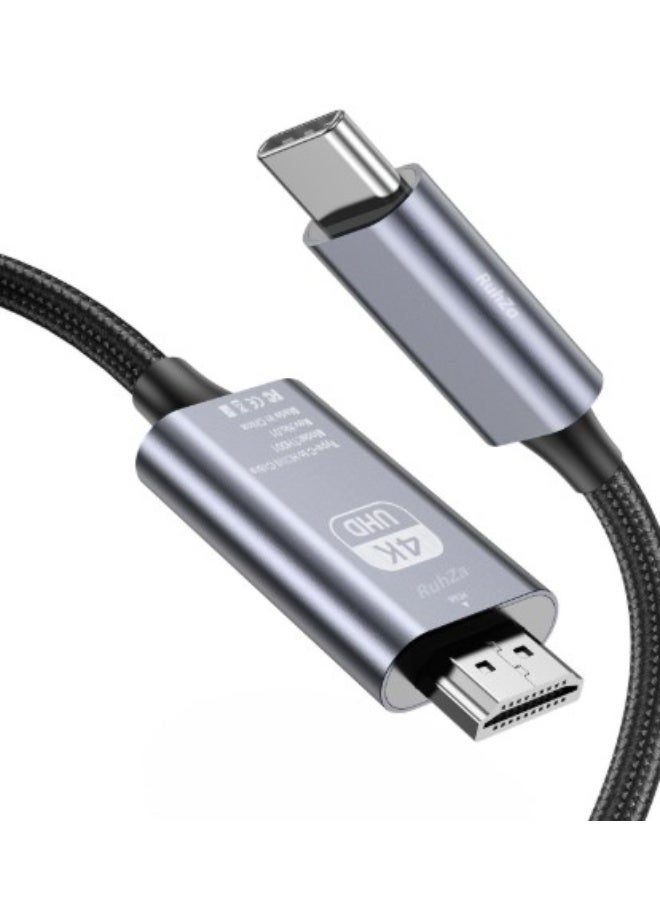 Haing Type C TO HDTV HDMI Cable HI-2022-THC-6F Type C TO HDTV HDMI Cable 1.8M 60Hz - Image 3