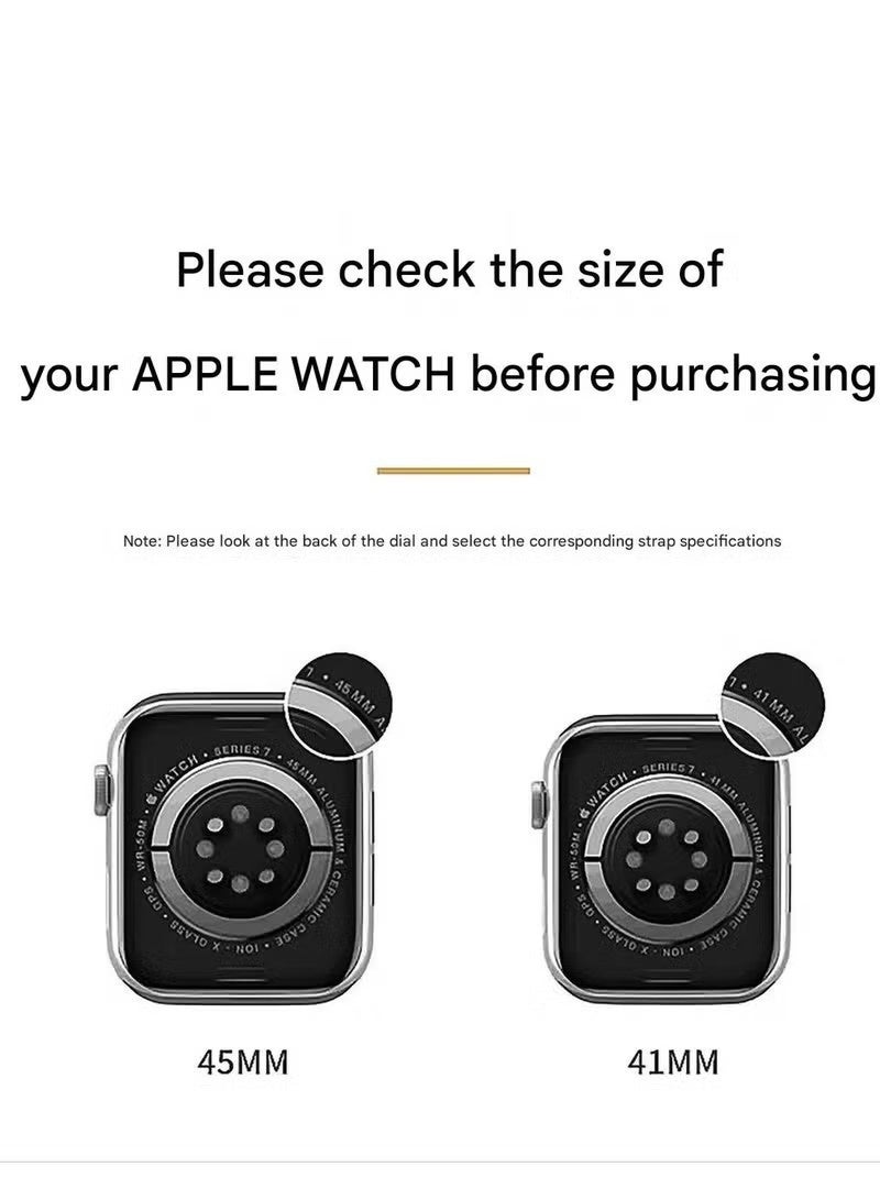 Watch Band Compatible for Apple Watch Series Band 42mm 44mm 45mm 46mm 49mm women, Genuine Leather Double Tour Designed Slim Replacement Strap for iWatch Series10 9 8 7 6 SE - Image 2
