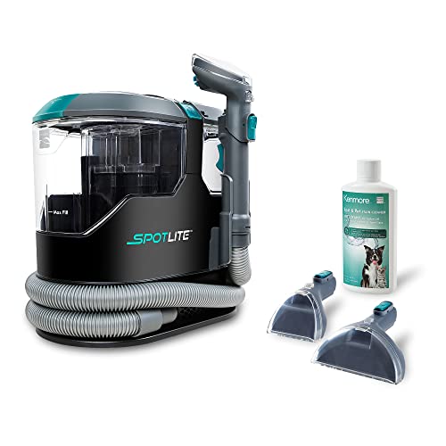 Kenmore KW2001 SpotLite Portable Carpet Spot Cleaner  Pet Stain Remover 17Kpa Powerful Suction with Versatile Tools for Upholstery Couches Car and Auto Detailer Gray - Image 1