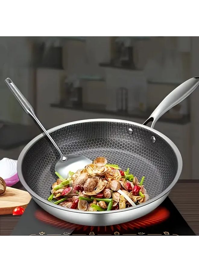 Premium Stainless Steel Nonstick Frying Pan Dishwasher Safe Ergonomic Handle - Image 4