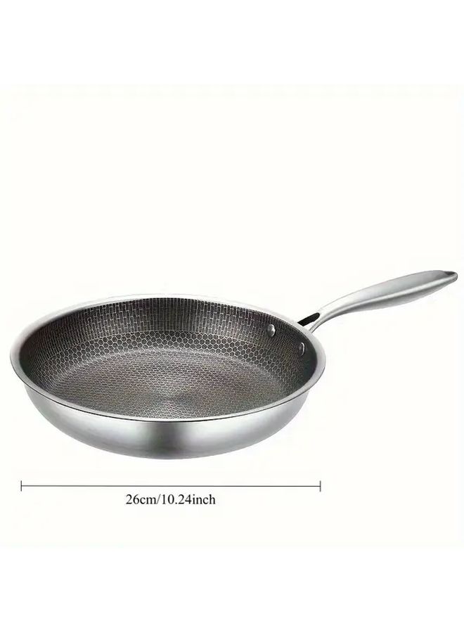 Premium Stainless Steel Nonstick Frying Pan Dishwasher Safe Ergonomic Handle - Image 3