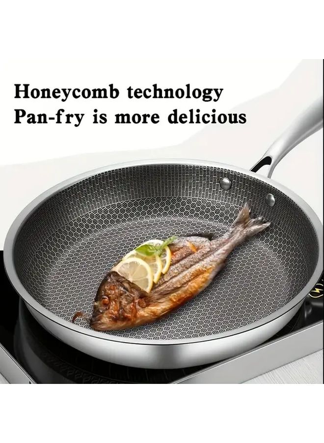 Premium Stainless Steel Nonstick Frying Pan Dishwasher Safe Ergonomic Handle - Image 2