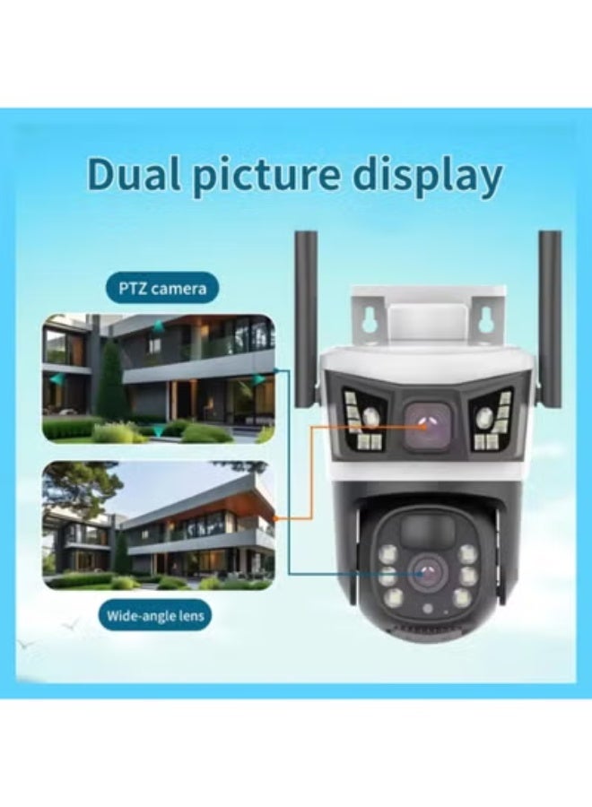 ELTRAZONE 8MP Dual Lens CCTV Camera for Home – 360° Outdoor Solar-Powered Security Camera with 4G SIM Internet, V380 Pro App Control, Full-Color Night Vision, PIR + AI Human Detection, Two-Way Audio, 64GB SD Card, Weatherproof IP Camera for Villa, Garden, Office Surveillance in UAE - Image 5
