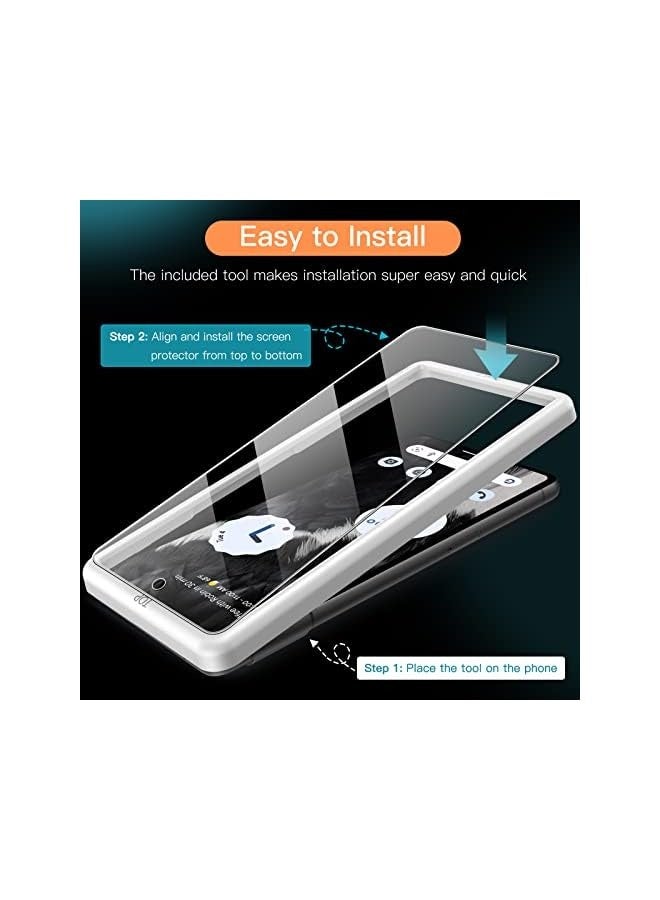 Jetech Screen Protector for Google Pixel 7, Tempered Glass Film with Easy Installation Tool, Fingerprint Compatible, HD Clear, 3-Pack - Image 4