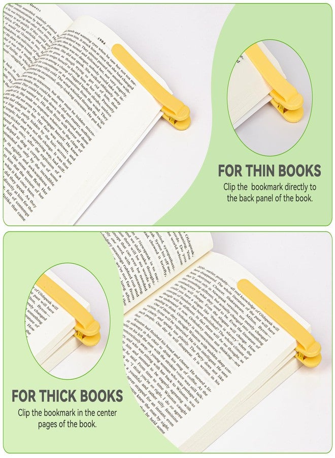 PICcircuit 6 PCS Automatic Bookmark, Smart Bookmarks for Women Men Book Accessories Silicone Book Mark Bible Book Markers Book Marks for Reading Book Lovers Gifts Bookish Gifts Birthday Party Favors, C - Image 4