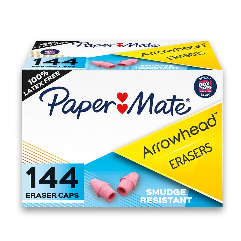 Paper Mate ممحاة ببر ميت آروهيد باللون الوردي، 144 قطعة - Image 1