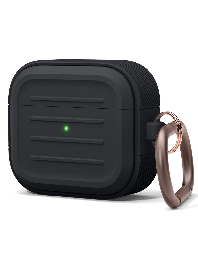 Bukela [Applicable to AirPods Pro 3rd generation] Apple Bluetooth headset protective case Liquid silicone thickened anti-fall shell Ultra-thin frosted anti-fingerprint protective case with built-in lanyard hole Deep black - Image 3