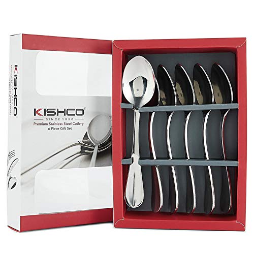 Kishco Stainless Steel Fiesta Baby/All Purpose Spoon - Pack of 6 - Image 1