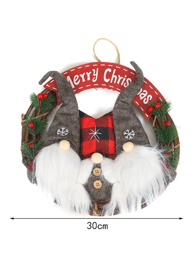 نيبمينينت Decorative Wreath Red/Green/Grey 30x30cm - Image 4