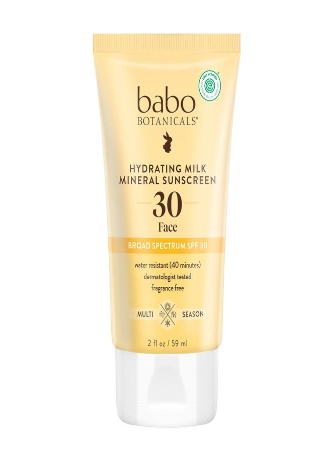 بابو بوتانيكالز واقي شمس معدني مرطب من بابو بوتانيكالز بعامل حماية SPF 30 مع لمسة نهائية ندية - واقي شمس يومي خفيف الوزن للوجه يحتوي على أكسيد الزنك للبشرة الحساسة - معتمد من EWG - حماية واسعة النطاق من الأشعة فوق البنفسجية UVA/UVB - Image 1
