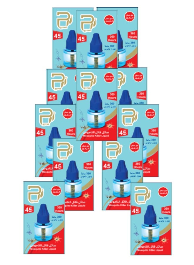PYRON 12 Pieces Mosquito Killer Liquid 45ML - Image 1