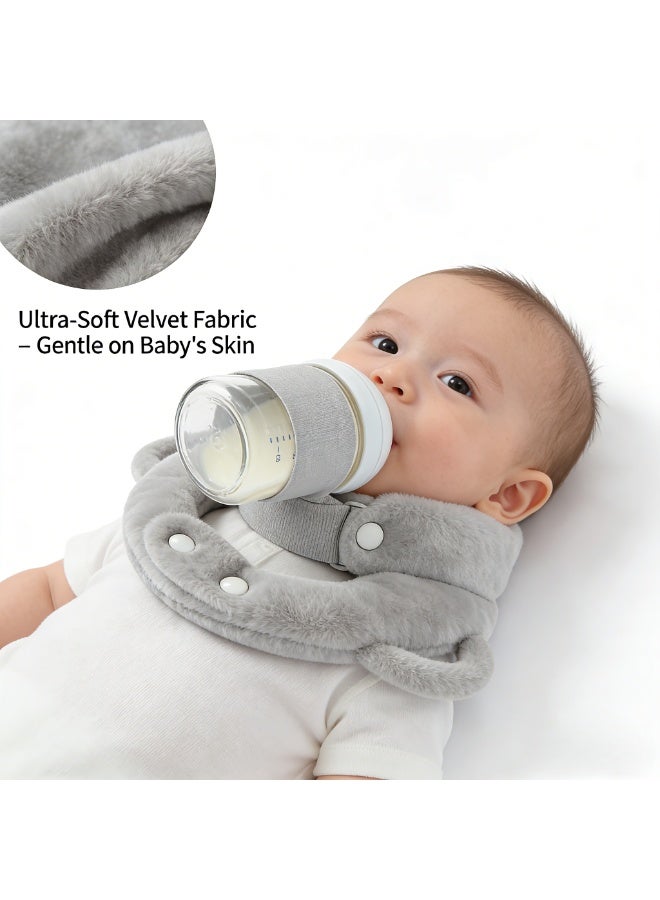 CESETH Newborn Self Feeding Pillow Infant Feeding Cushion Organic Cotton Breastfeeding Support Bottle Holder Stand Pediatric Recommended Baby Nursing Pillow Hands-Free Feeding Lounger For 0-3 3-6 Months - Image 2