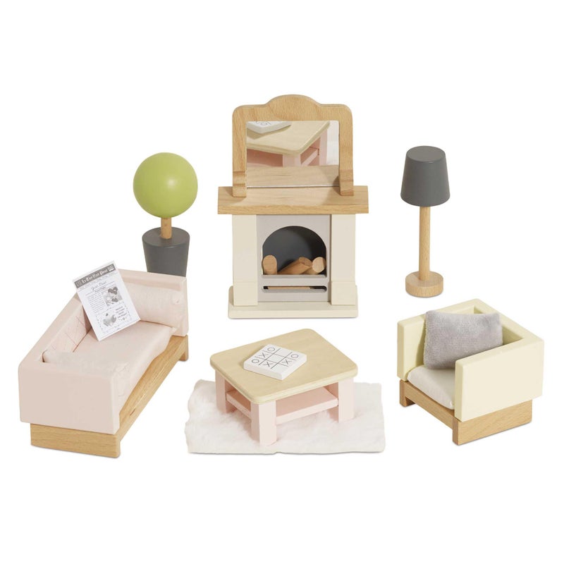 Le Toy Van - Wooden Daisylane Sitting Room Dolls House Accessories Play Set For Dolls Houses | Dolls House Furniture Sets - Suitable For Ages 3+ - Image 1