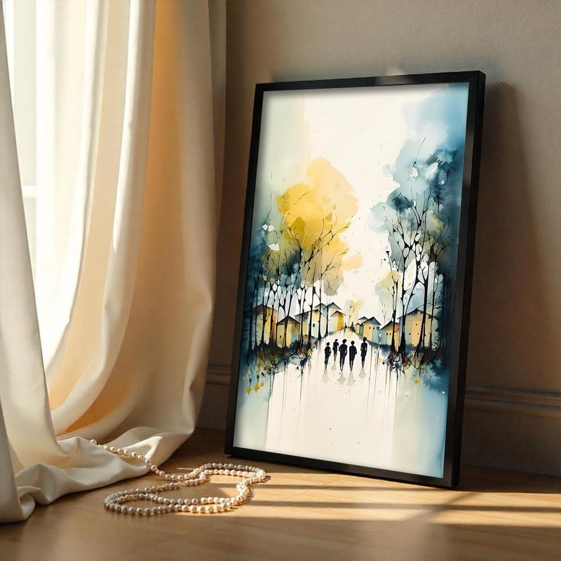 ماركتنا لوحة قماشية بتصميم بتصميم طبيعة مع برواز مجوف مقاس (50×70) قطعة واحدة - Image 3