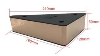 AAKASH DECOR Sofa Leg 2 Inches 5 Cms Rose Gold Glossy Finish Triangle Shape Design Sofa Leg Set of 4 Comes with Warranty - Image 2
