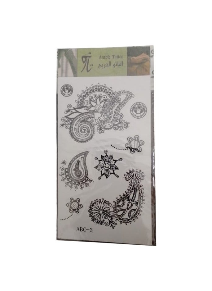 Generic Arabic style temporary tattoo 