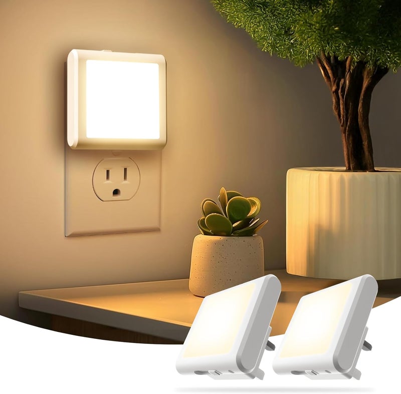 Baytion 0.5W Sensor Night Light Square - Dimmable Warm Yellow Light Plug-In for Home - Image 1