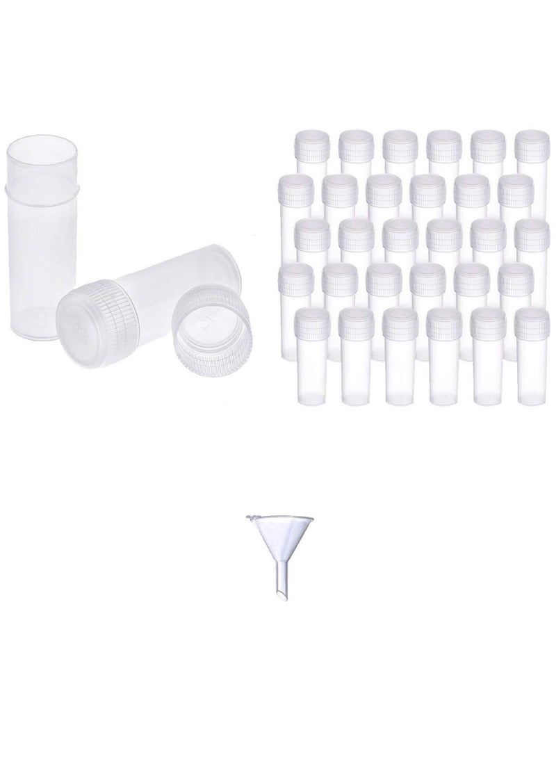 DIY Crafts DIY Crafts 1008 Botles Funnel ClearTransparent 5 ml Plastic Sample Bottles Mini Clear Storage Case with Lid for Accessories Parts Small Items DIY 1008 Botles Funnel ClearTransparent  - Image 1