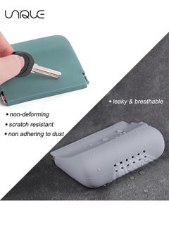Unique Silicone Headphone Organizer,Silicone Headphone Organizer Wired Earbud Case Pouch, Portable Data Cable Organizer Case, Silicone Coin Purse Pouch Change Holder for Women and Men (Purple)  - Image 4