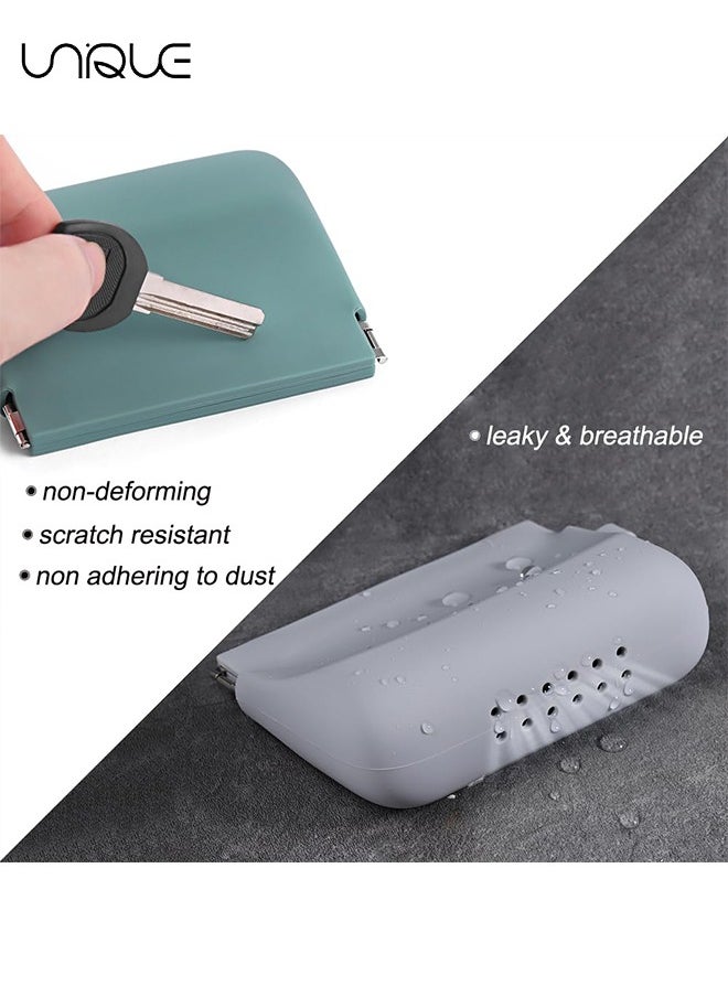 Unique Silicone Headphone Organizer,Silicone Headphone Organizer Wired Earbud Case Pouch, Portable Data Cable Organizer Case, Silicone Coin Purse Pouch Change Holder for Women and Men (Purple)  - Image 4