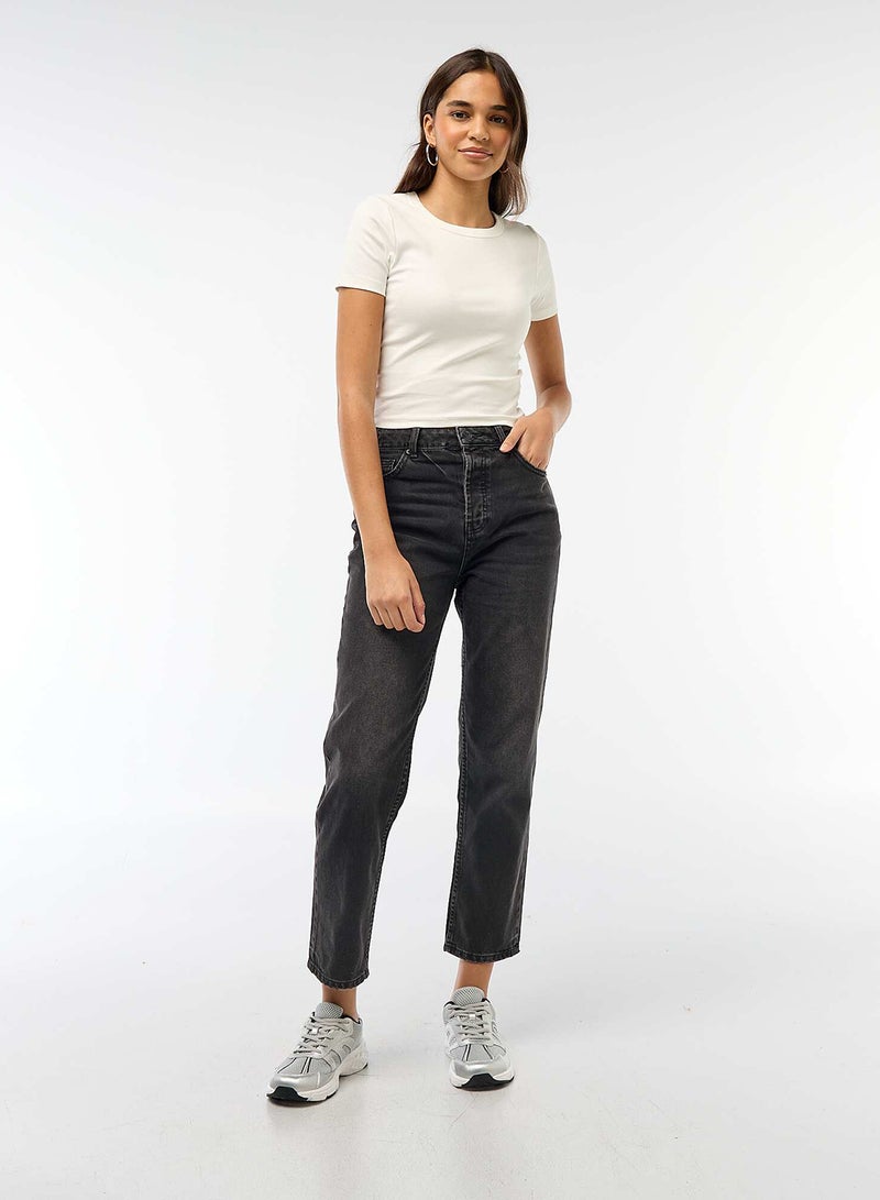 Kiabi High-rise straight jeans - Image 1