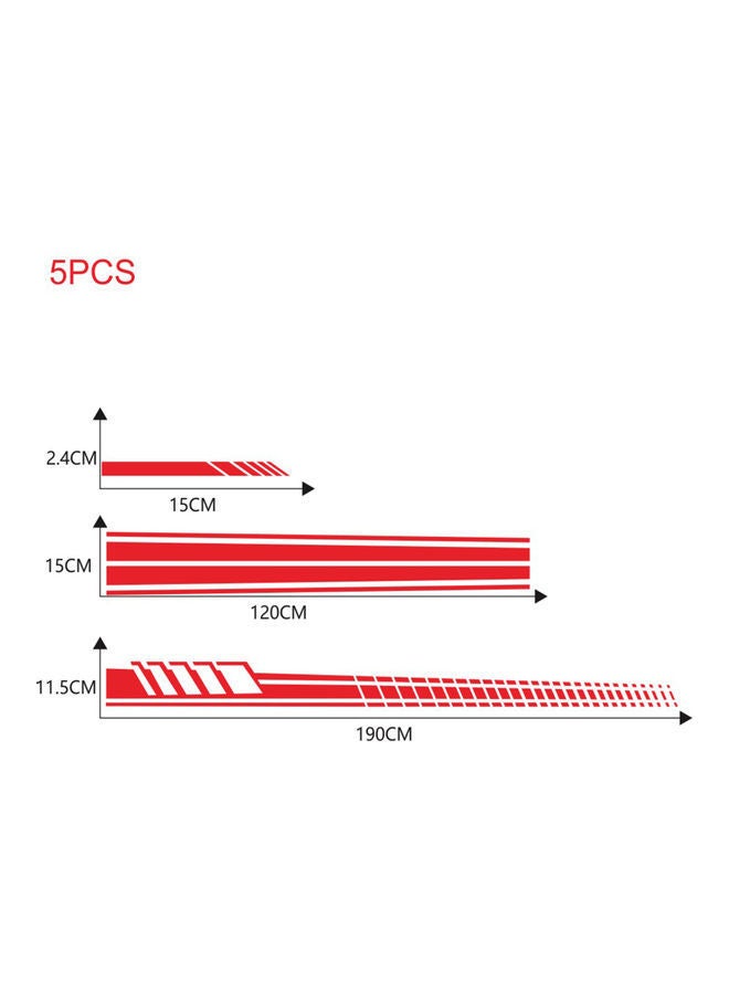 NIBEMINENT 5-Piece Car Body Sticker Set - Image 5