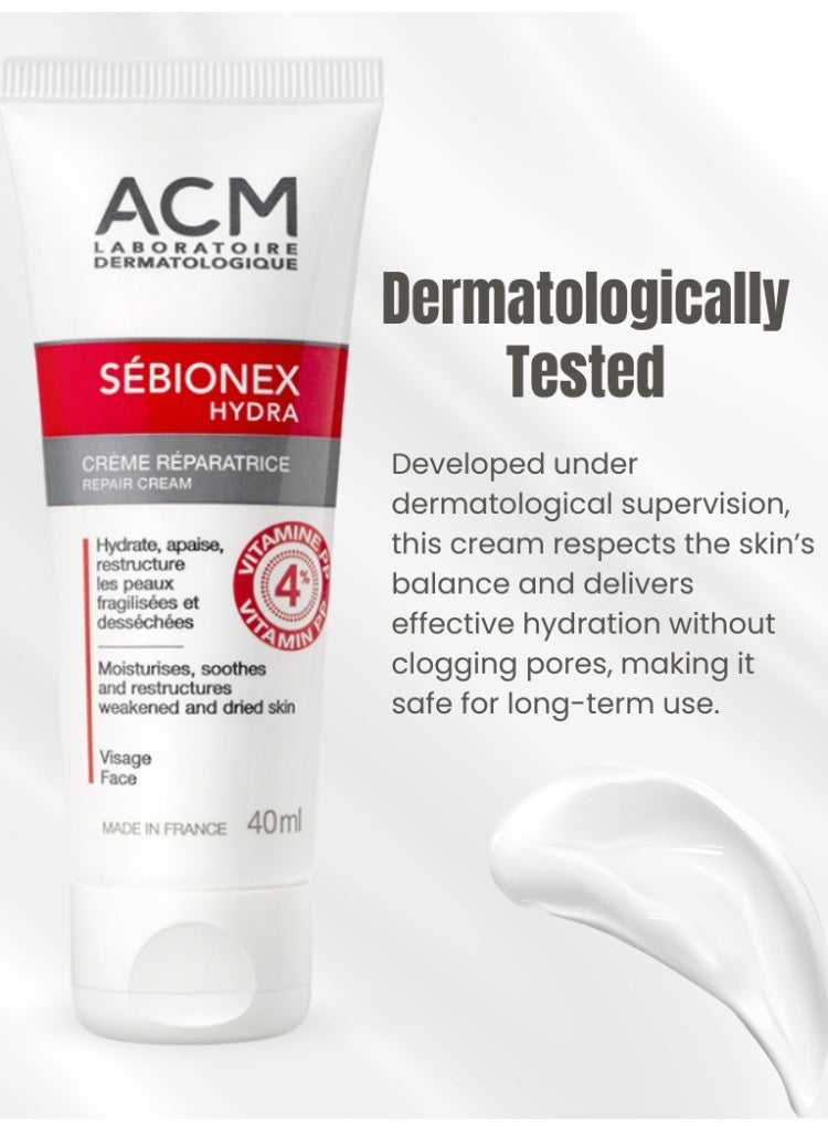 اكم لابرتوري ديرماتولوجيك إيه سي إم سيبيونيكس هيدرا كريم مرطب مرمم 40 مل – كريم ترطيب للبشرة الحساسة أو المتأثرة بعلاجات حب الشباب، يعيد الراحة والتوازن للبشرة - Image 5