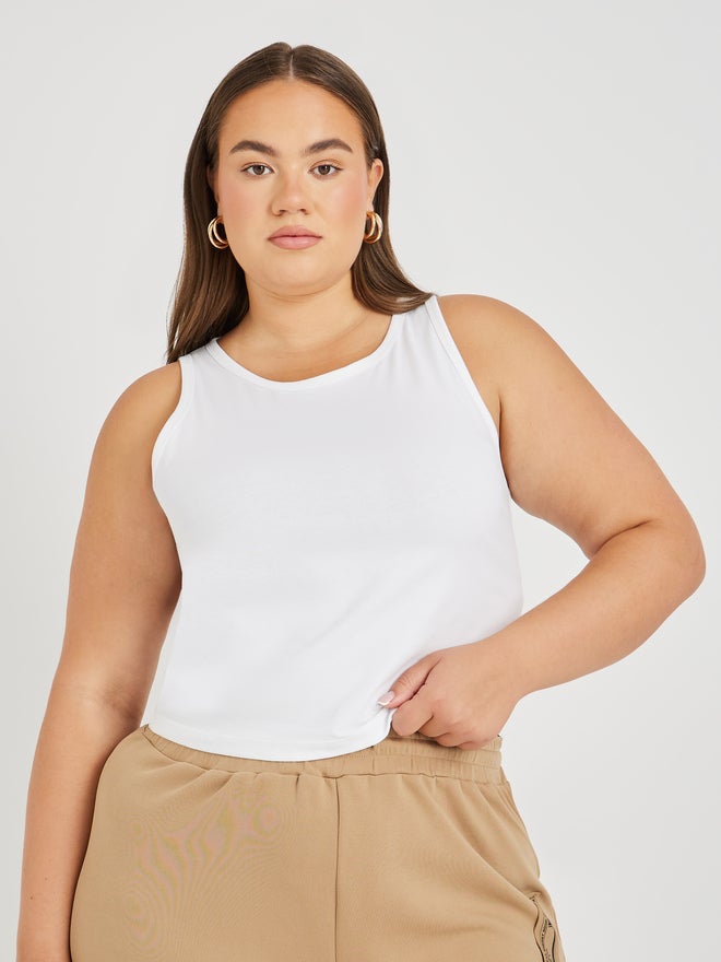 Styli Styli Plus Size Solid Round Neck Tank  - Image 1