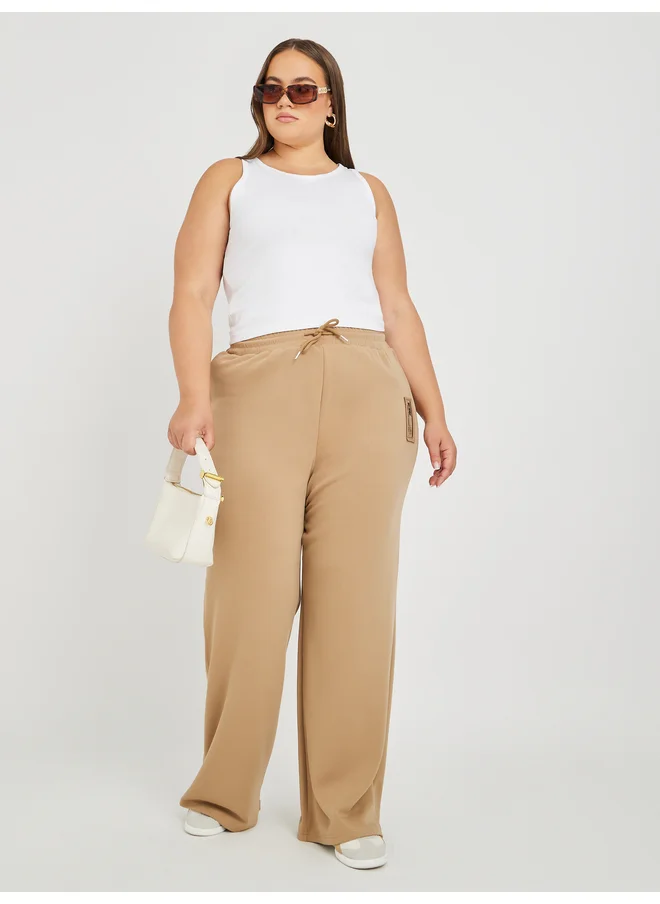 Styli Styli Plus Size Solid Round Neck Tank